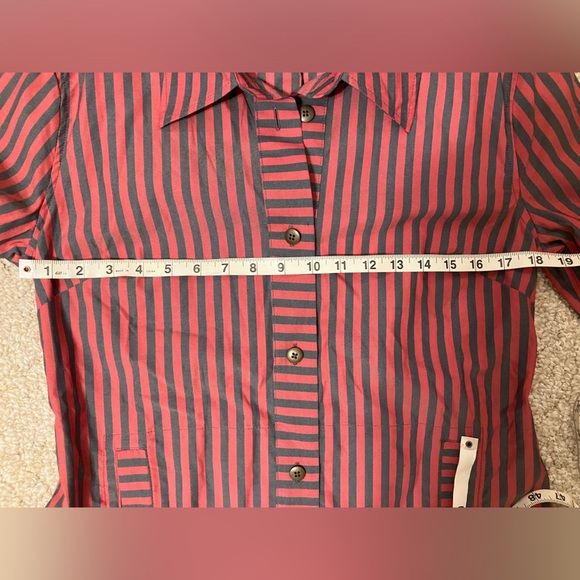 Cabi Regatta Shacket Button Down‎ Striped Womens Size Medium NWT - Picture 11 of 12
